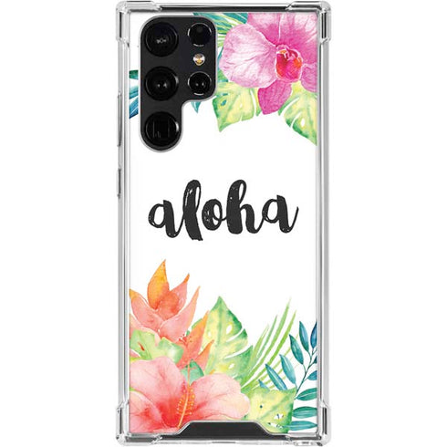 Aloha Tropical Galaxy S24 Ultra Clear Case