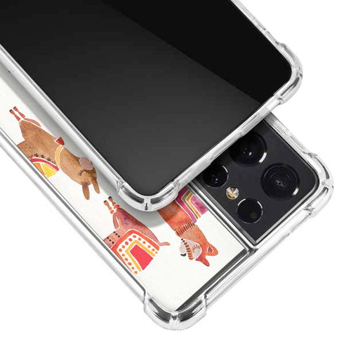 Cat Coq Alpacas Galaxy S21 Ultra 5G Clear Case
