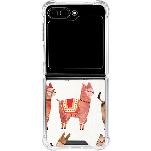 Alpacas by Cat Coq Galaxy Z Flip5 5G Clear Case