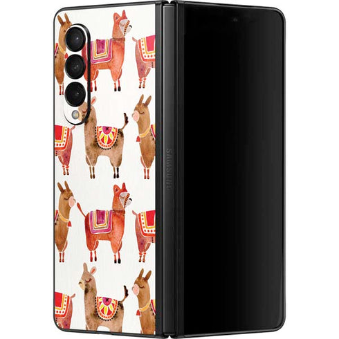 Cat Coq Alpacas Galaxy Z Fold3 5G Skin