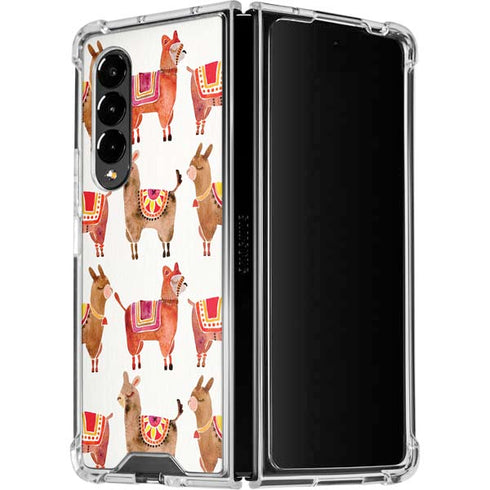 Cat Coq Alpacas Galaxy Z Fold4 5G Clear Case