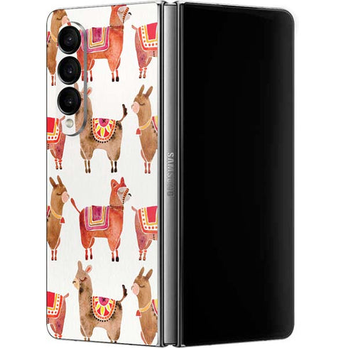 Cat Coq Alpacas Galaxy Z Fold4 5G Skin