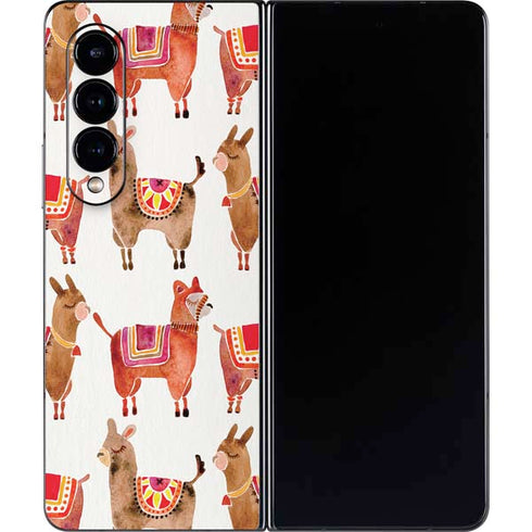 Cat Coq Alpacas Galaxy Z Fold4 5G Skin
