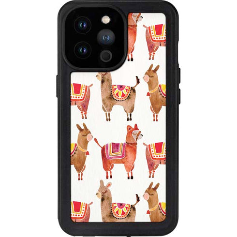Cat Coq Alpacas iPhone 14 Pro Max Waterproof Case