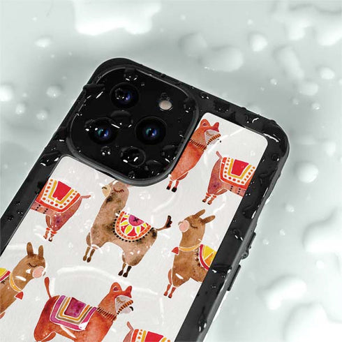 Cat Coq Alpacas iPhone 14 Pro Max Waterproof Case