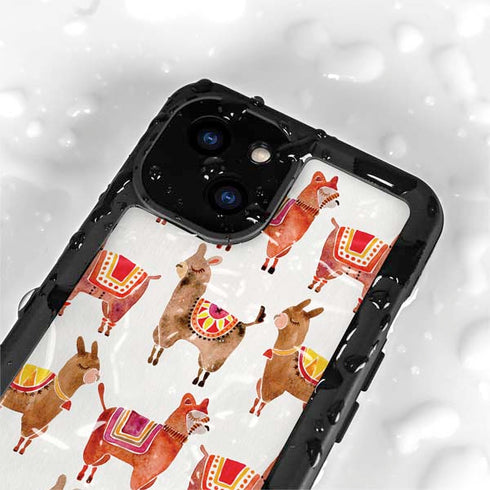 Alpacas by Cat Coq iPhone 15 Waterproof Case