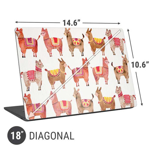 Cat Coq Alpacas Universal Laptop 18in (14.6 x 10.6in) Skin