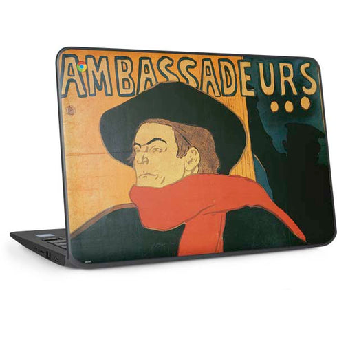 Henri Toulouse-Lautrec Ambassadeurs Aristide Bruant HP Chromebook Skin