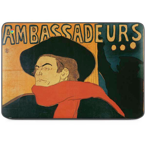 Henri Toulouse-Lautrec Ambassadeurs Aristide Bruant HP Chromebook Skin