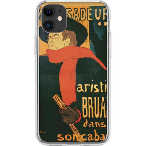 Henri Toulouse-Lautrec Ambassadeurs Aristide Bruant iPhone 11 Clear Case