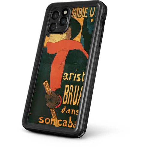 Henri Toulouse-Lautrec Ambassadeurs Aristide Bruant iPhone 11 Pro Max Waterproof Case