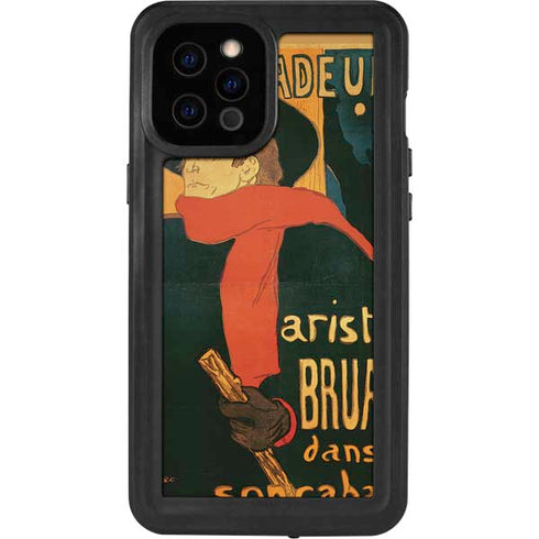 Henri Toulouse-Lautrec Ambassadeurs Aristide Bruant iPhone 12 Pro Max Waterproof Case