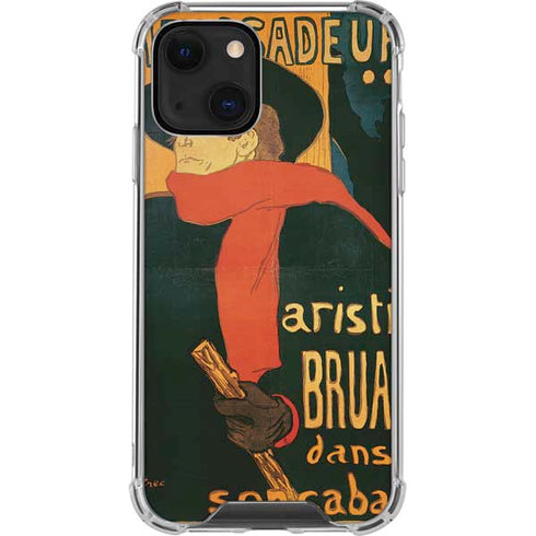 Henri Toulouse-Lautrec Ambassadeurs Aristide Bruant iPhone 13 Mini Clear Case