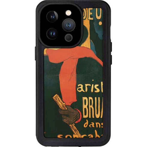 Henri Toulouse-Lautrec Ambassadeurs Aristide Bruant iPhone 14 Pro Waterproof Case
