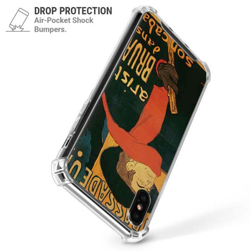 Henri Toulouse-Lautrec Ambassadeurs Aristide Bruant iPhone XS Max Clear Case