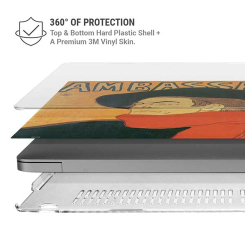 Henri Toulouse-Lautrec Ambassadeurs Aristide Bruant MacBook Pro 16in (2021-25) Case plus Skin
