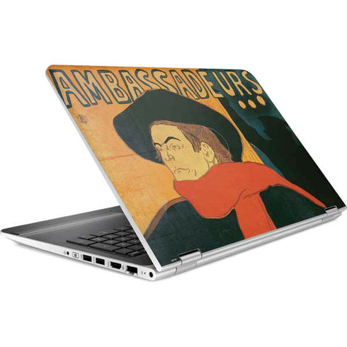 Henri Toulouse-Lautrec Ambassadeurs Aristide Bruant HP Pavilion Skin