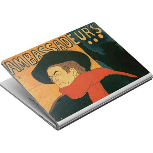 Henri Toulouse-Lautrec Ambassadeurs Aristide Bruant Surface Book Skin