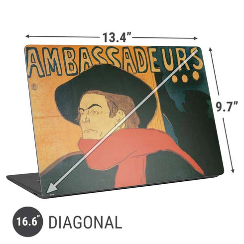 Henri Toulouse-Lautrec Ambassadeurs Aristide Bruant Universal Laptop 16.6in (13.4 x 9.7in) Skin