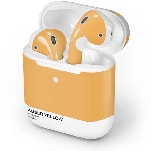 Amber Yellow Apple AirPods 2 Skin