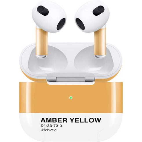 Amber Yellow Apple AirPods (3rd Gen 2021) Skin