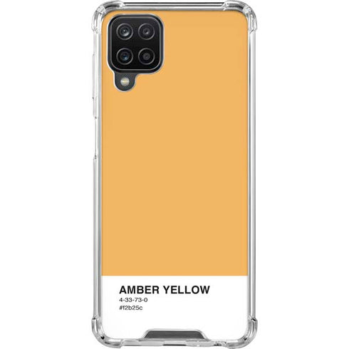 Amber Yellow Galaxy A12 Clear Case