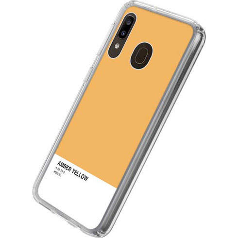 Amber Yellow Galaxy A20 Clear Case