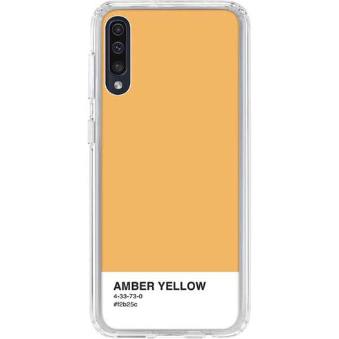 Amber Yellow Galaxy A50 Clear Case