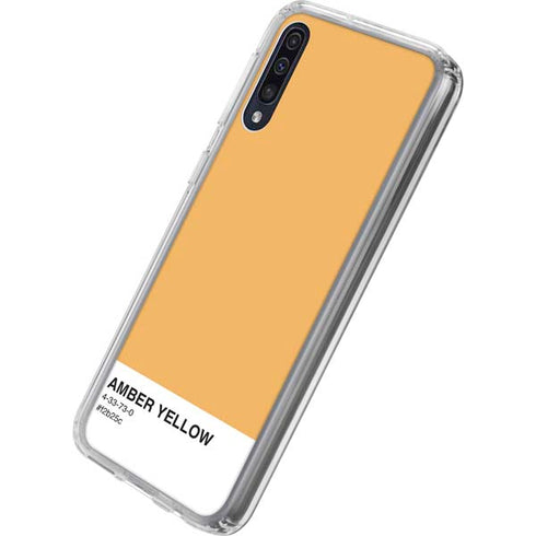 Amber Yellow Galaxy A50 Clear Case