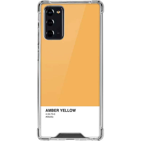 Amber Yellow Galaxy Note20 5G Clear Case