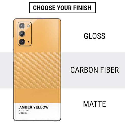 Amber Yellow Galaxy Note20 5G Skin