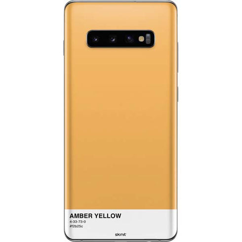 Amber Yellow Galaxy S10 Plus Skin