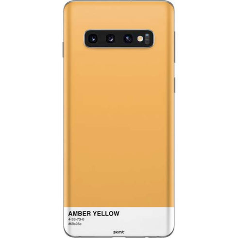 Amber Yellow Galaxy S10 Skin