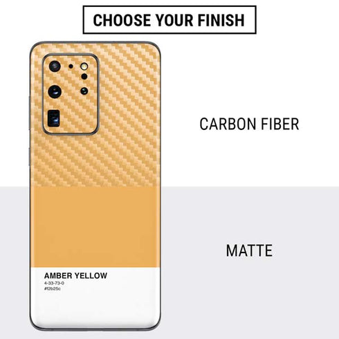 Amber Yellow Galaxy S20 Ultra 5G Skin