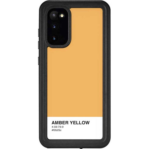 Amber Yellow Galaxy S20 Waterproof Case