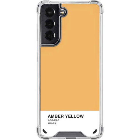 Amber Yellow Galaxy S21 5G Clear Case