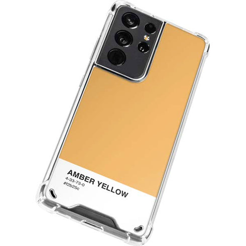 Amber Yellow Galaxy S21 Ultra 5G Clear Case