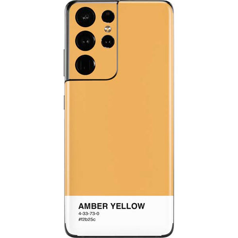 Amber Yellow Galaxy S21 Ultra 5G Skin