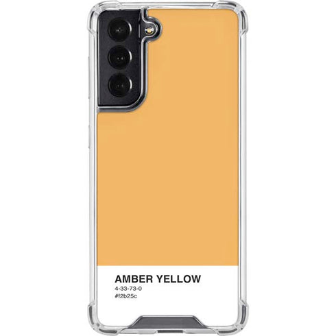 Amber Yellow Galaxy S22 Clear Case