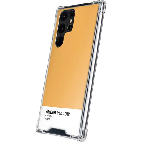 Amber Yellow Galaxy S22 Ultra Clear Case