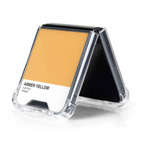 Amber Yellow Galaxy Z Flip5 5G Clear Case