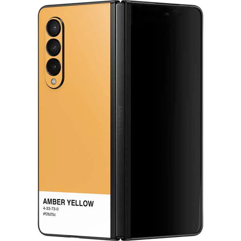 Amber Yellow Galaxy Z Fold3 5G Skin