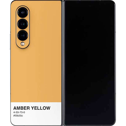 Amber Yellow Galaxy Z Fold4 5G Skin