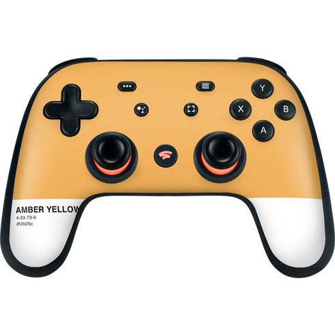Amber Yellow Google Stadia Controller Skin