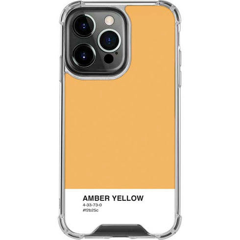 Amber Yellow iPhone 13 Pro Clear Case