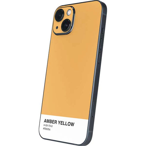 Amber Yellow iPhone 15 Plus Skin