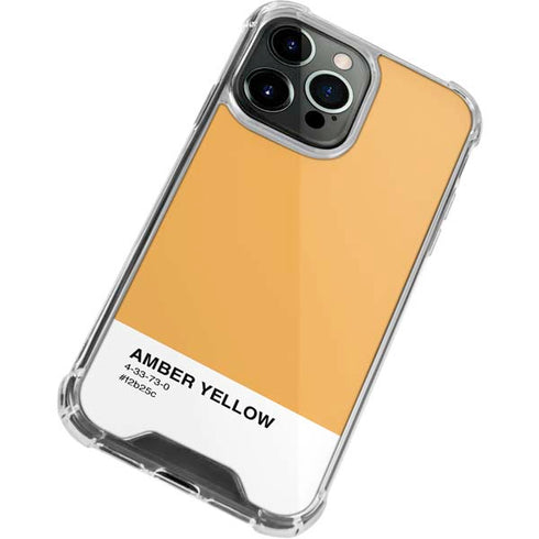 Amber Yellow iPhone 15 Pro Max Clear Case