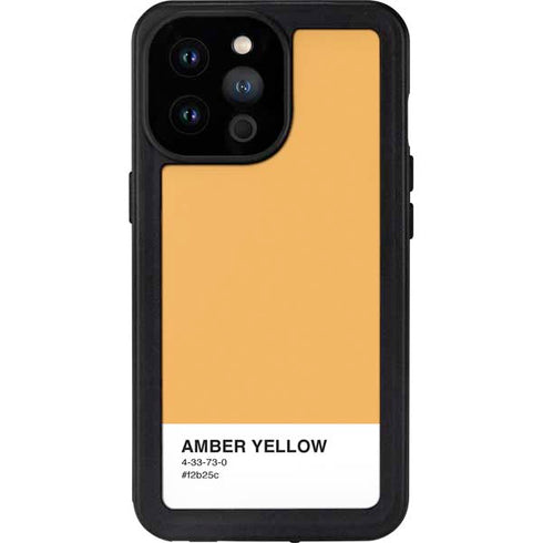 Amber Yellow iPhone 14 Pro Max Waterproof Case