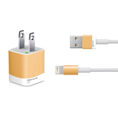 Amber Yellow iPhone Charger (5W USB) Skin