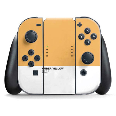 Amber Yellow Nintendo Switch (2017-2021) Joy-Con Controller Skin